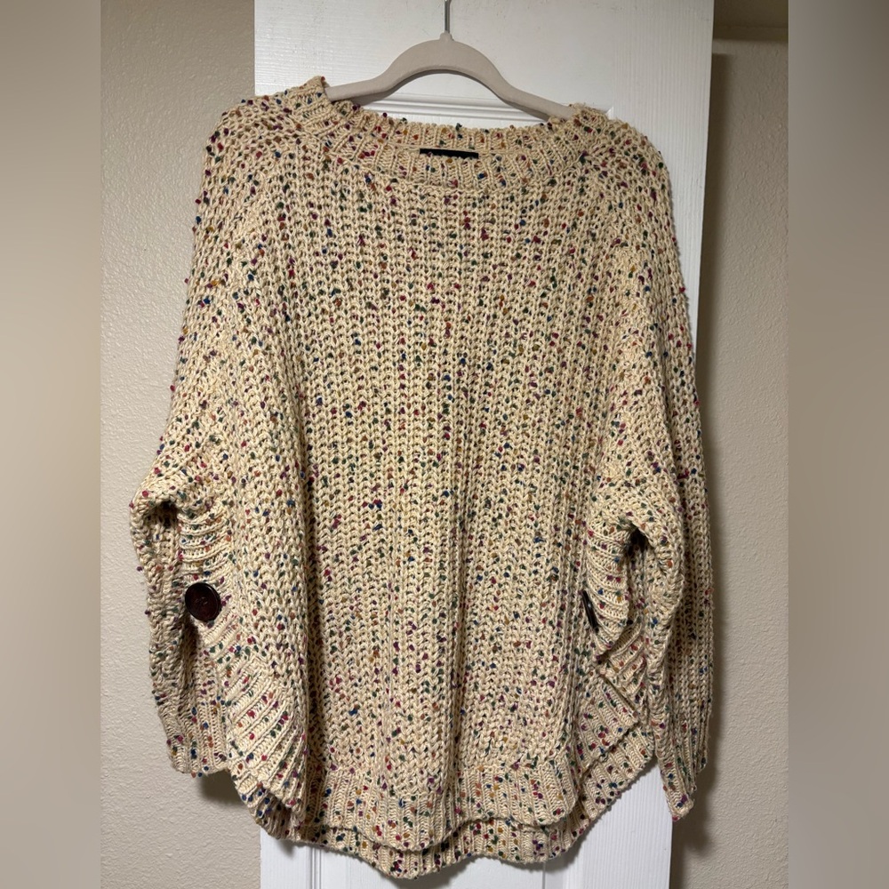 Cozy Cream Speckled Knit Sweater